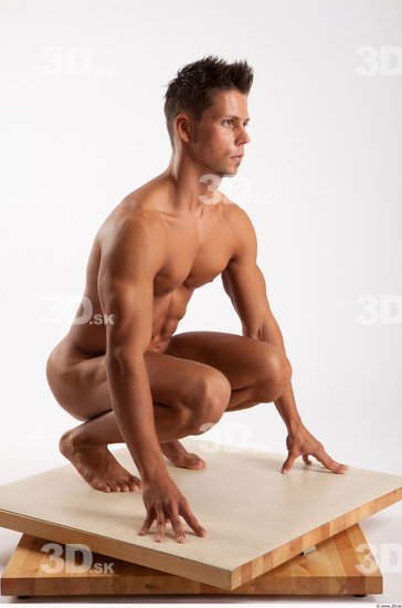 Whole Body Man Other White Casual Athletic Male Studio Poses