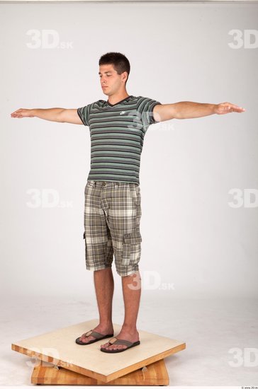 Whole Body Man T poses Casual Average Studio photo references