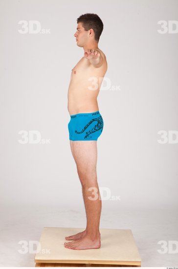 Whole Body Man T poses Casual Underwear Average Studio photo references