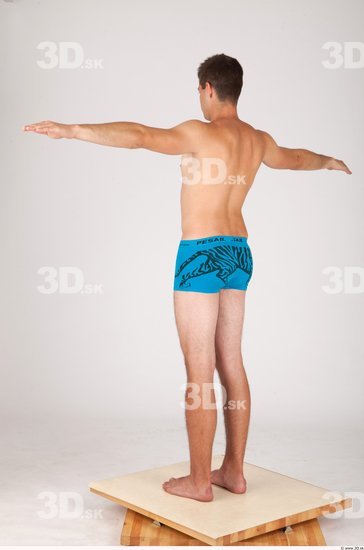 Whole Body Man T poses Casual Underwear Average Studio photo references