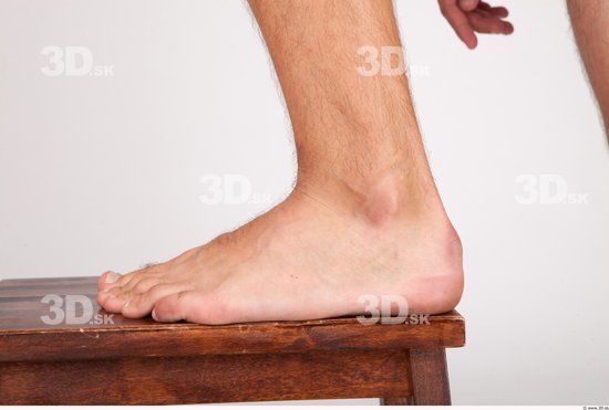 Foot Whole Body Man Nude Casual Average Studio photo references