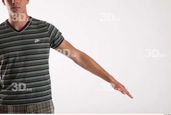 Arm Man Animation references White Casual T shirt Average