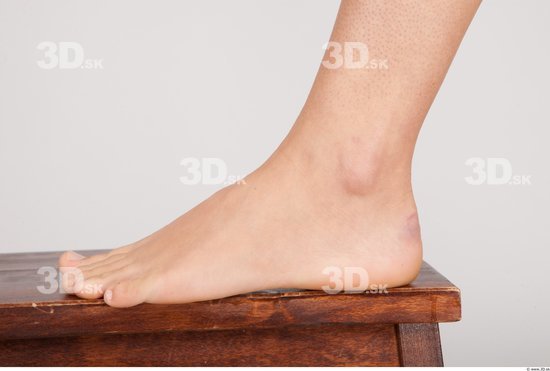 Foot Whole Body Woman Nude Formal Slim Studio photo references