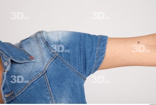 Arm Whole Body Woman Asian Casual Overal Slim Studio photo references