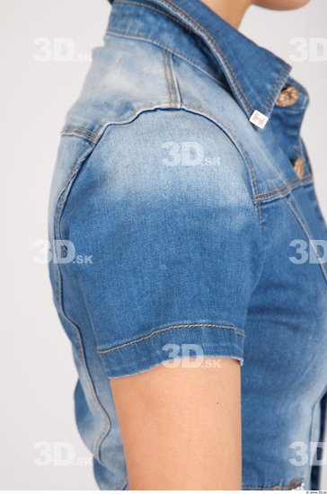 Arm Whole Body Woman Asian Casual Overal Slim Studio photo references