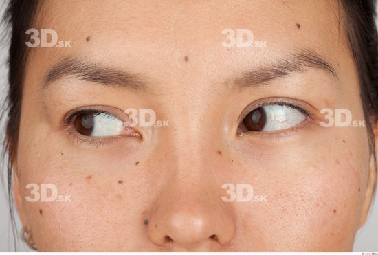 Eye Whole Body Woman Asian Casual Slim Studio photo references