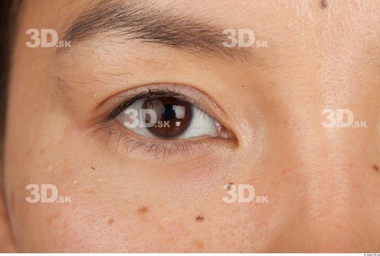 Eye Whole Body Woman Asian Casual Slim Studio photo references