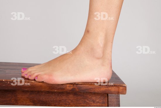 Foot Whole Body Woman Asian Nude Casual Slim Studio photo references