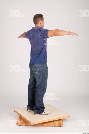 Whole Body Man T poses Casual Muscular Studio photo references