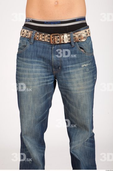 Thigh Whole Body Man Casual Jeans Muscular Studio photo references