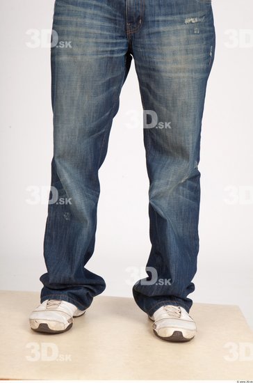 Calf Whole Body Man Casual Jeans Muscular Studio photo references