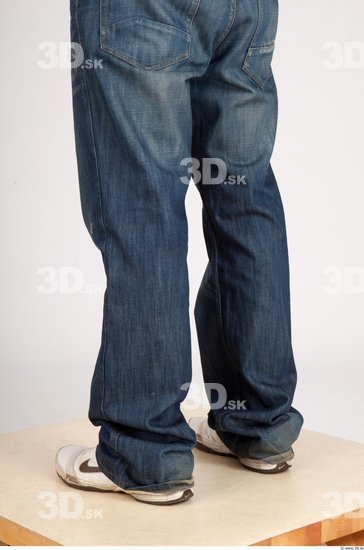 Calf Whole Body Man Casual Jeans Muscular Studio photo references