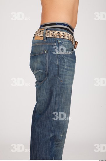 Thigh Whole Body Man Casual Jeans Muscular Studio photo references