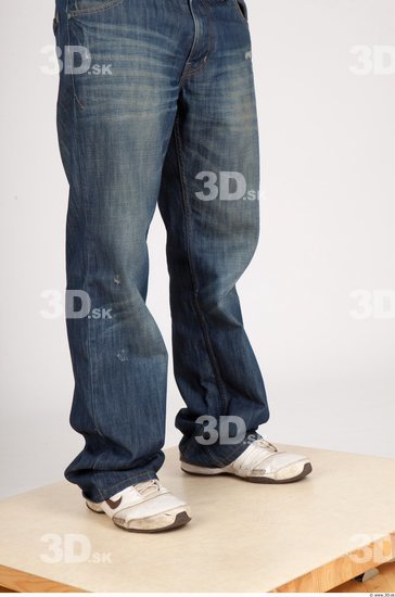 Calf Whole Body Man Casual Jeans Muscular Studio photo references