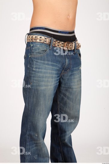 Thigh Whole Body Man Casual Jeans Muscular Studio photo references