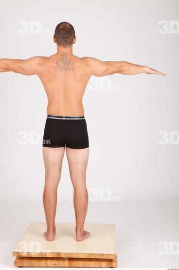 Whole Body Man T poses Casual Underwear Muscular Studio photo references