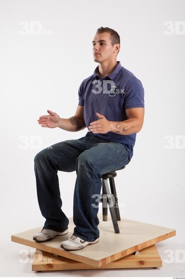 Whole Body Man Artistic poses White Casual Muscular