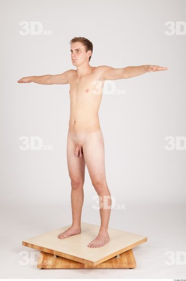 Whole Body Man T poses Nude Casual Average Studio photo references