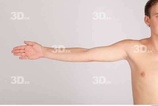 Arm Whole Body Man Nude Casual Average Studio photo references