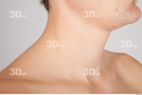 Neck Whole Body Man Nude Casual Average Studio photo references