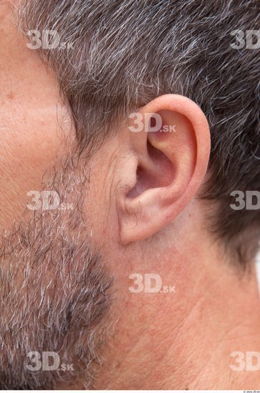 Ear Man White Average Bearded