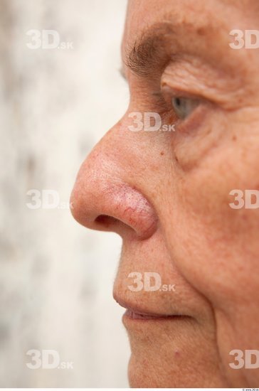 Nose Woman White Average Wrinkles