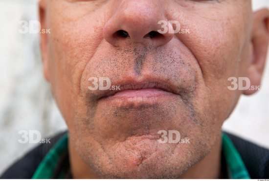 Mouth Man White Average Wrinkles