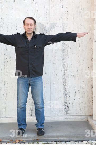 Whole Body Man T poses Casual Average Street photo references