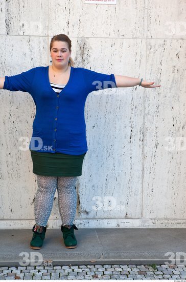 Whole Body Woman T poses White Casual Average