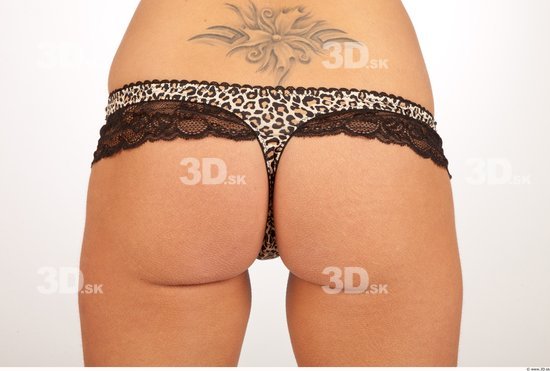 Whole Body Bottom Woman Tattoo Casual Underwear Slim Panties Studio photo references