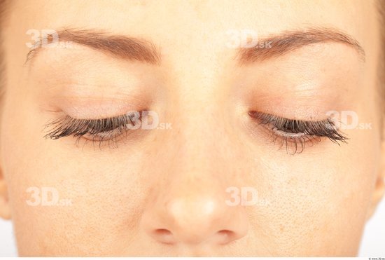 Eye Whole Body Woman Casual Slim Studio photo references