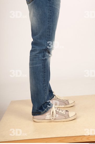 Calf Whole Body Man Casual Jeans Athletic Studio photo references