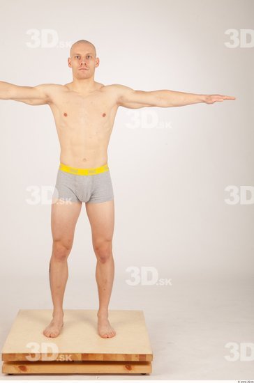 Whole Body Man T poses Casual Underwear Athletic Studio photo references