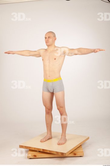 Whole Body Man T poses Casual Underwear Athletic Studio photo references