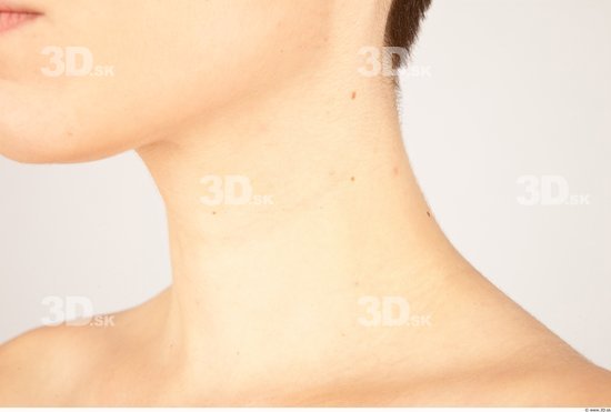 Neck Whole Body Woman Nude Casual Slim Studio photo references