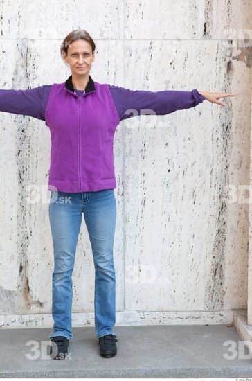 Whole Body Woman T poses Casual Average Street photo references