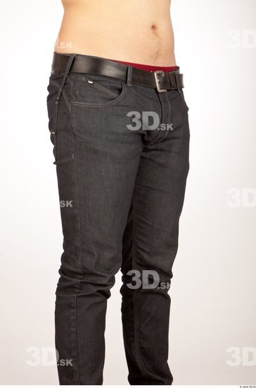 Thigh Whole Body Man Casual Jeans Average Studio photo references