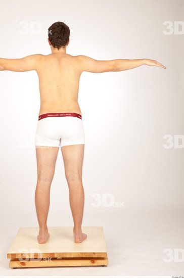 Whole Body Man T poses Casual Underwear Average Studio photo references