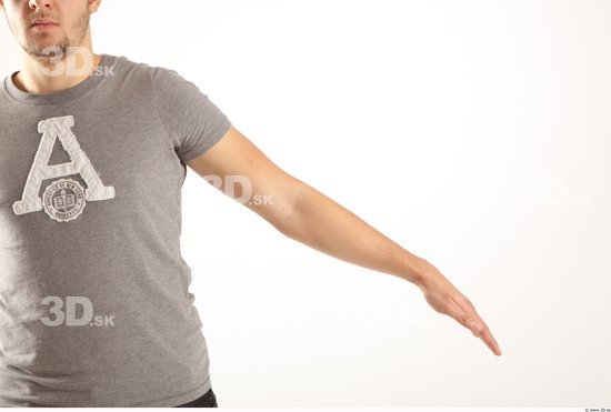 Arm Man Animation references White Casual T shirt Average