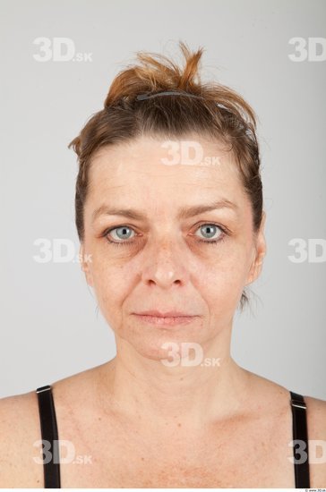 Head Woman White Slim Wrinkles Female Studio Poses