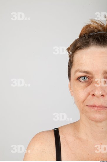 Head Woman White Slim Wrinkles Female Studio Poses