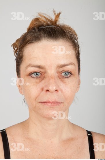 Head Woman White Slim Wrinkles Female Studio Poses