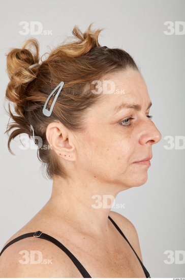 Head Woman White Slim Wrinkles Female Studio Poses