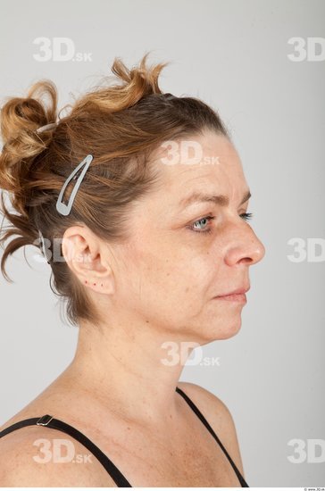 Head Woman White Slim Wrinkles Female Studio Poses