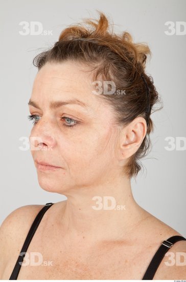 Head Woman White Slim Wrinkles Female Studio Poses