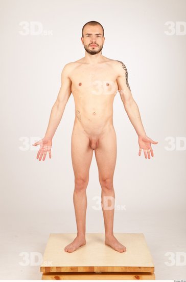 Whole Body Man Animation references Nude Casual Athletic Studio photo references