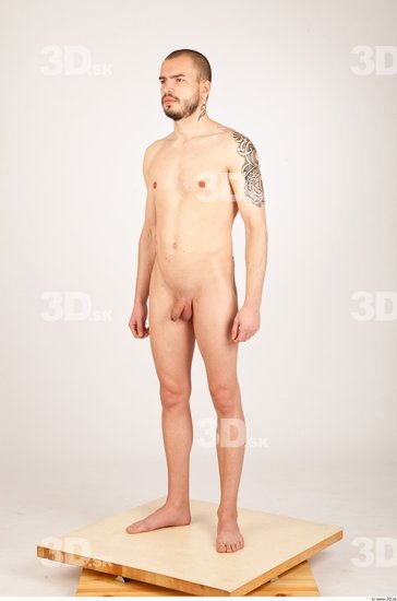 Whole Body Man Animation references Nude Casual Athletic Studio photo references