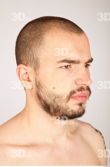 Whole Body Head Man Animation references Casual Athletic Bearded Studio photo references