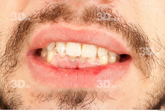 Whole Body Teeth Man Casual Athletic Bearded Studio photo references