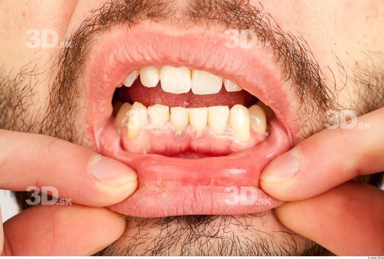 Whole Body Teeth Man Casual Athletic Bearded Studio photo references